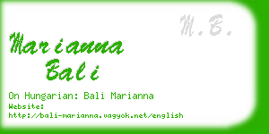 marianna bali business card